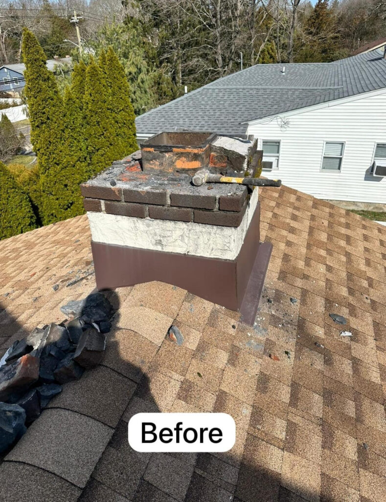 New Exterior Chimney Installation in Queens NYC: BEFORE