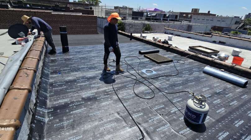 Flat Roof Replacement Service in the Bronx NY Project Shot 1