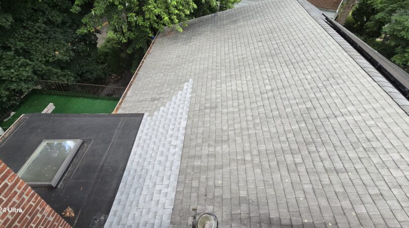 New Plywood on Shingle Flat Roof and Siding Installation Project Shot 1