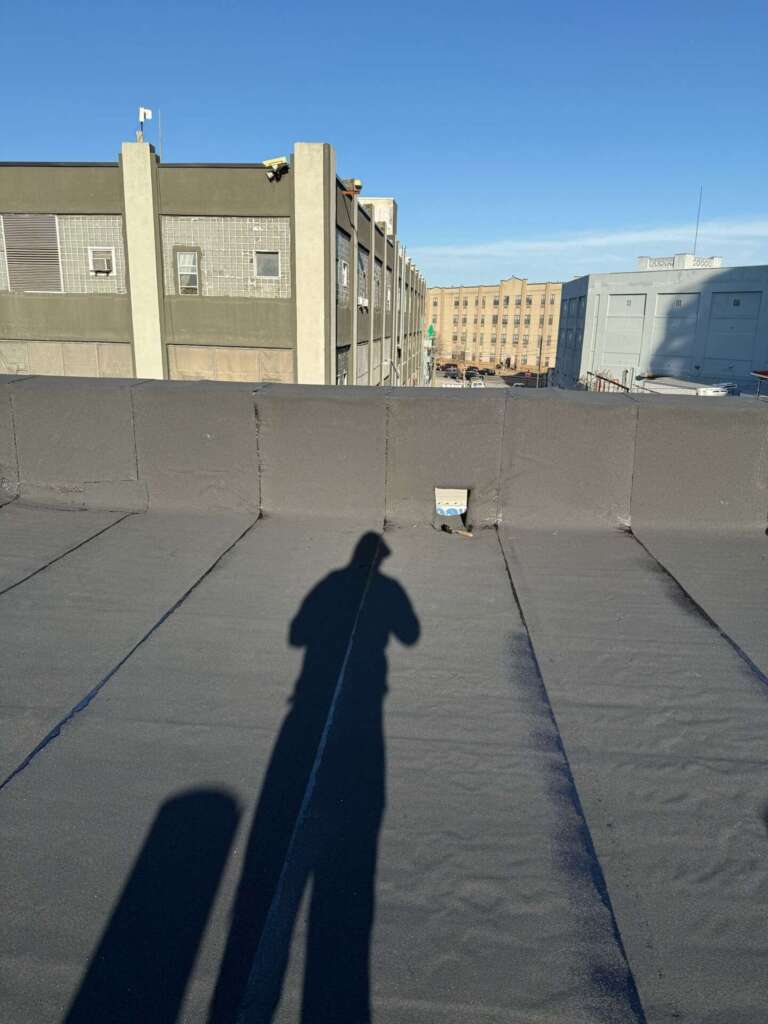 New Rubber Layer on Commercial Flat Roof Installation in Queens Project Shot 4