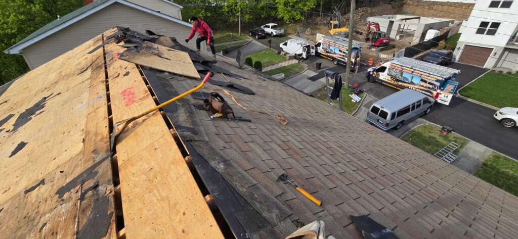 New Shingle Roof, Gutter and Plywood Replacement Yonkers Project Shot 1