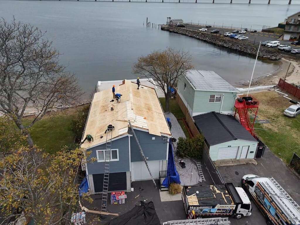 New Gutter, Plywood & Shingle Roof Installation – Bronx, NY - Detail 2