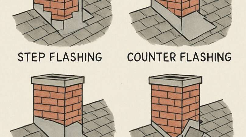 how to install flashing around a chimney