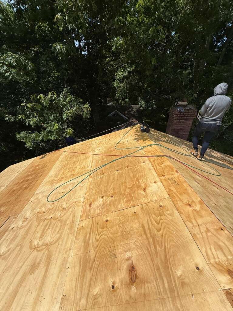 Shingle Roof Replacement & Gutter, Soffit, Chimney Copper Flashing – White Plains Westchester - Detail 1