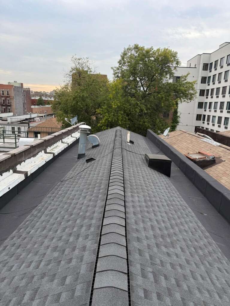 Shingle Roof Replacement & Custom Skylight Flashing Integration in Morris Park, The Bronx, NYC - Detail 4