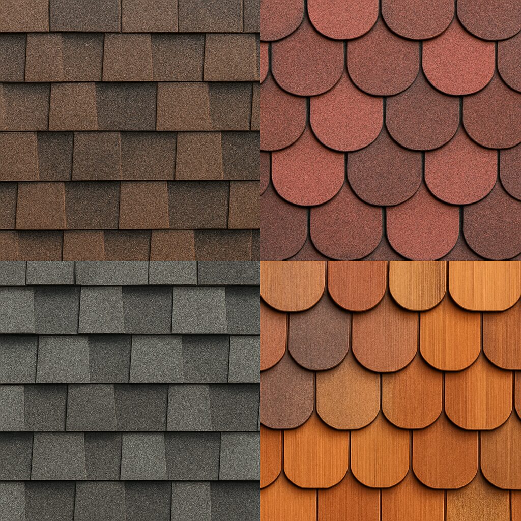 Image showing various types of roof shingles