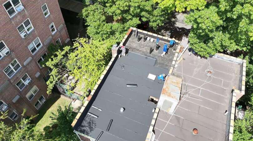 Flat Roof Replacement in Morris Park Bronx NY Project Shot 1