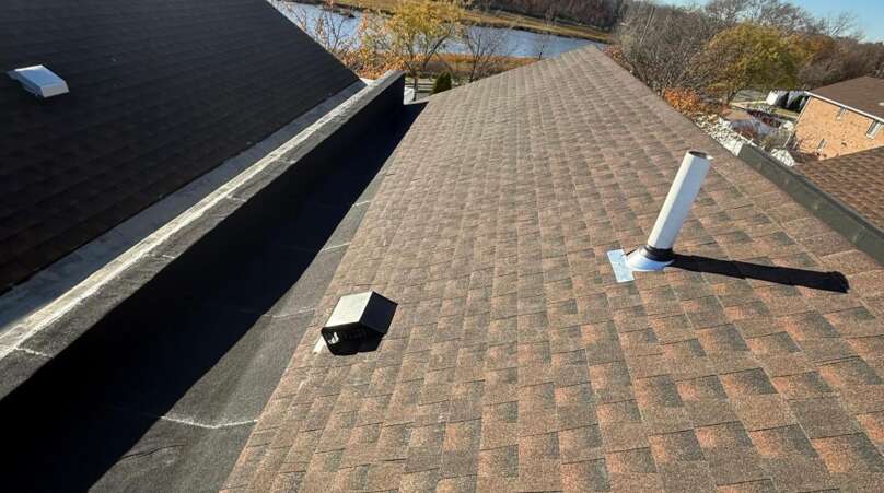 Completed new shingle roof installation at Castle Hill, Bronx (ZIP 10473). High-quality shingle roofing system installed by Home Team Construction for maximum durability and protection.