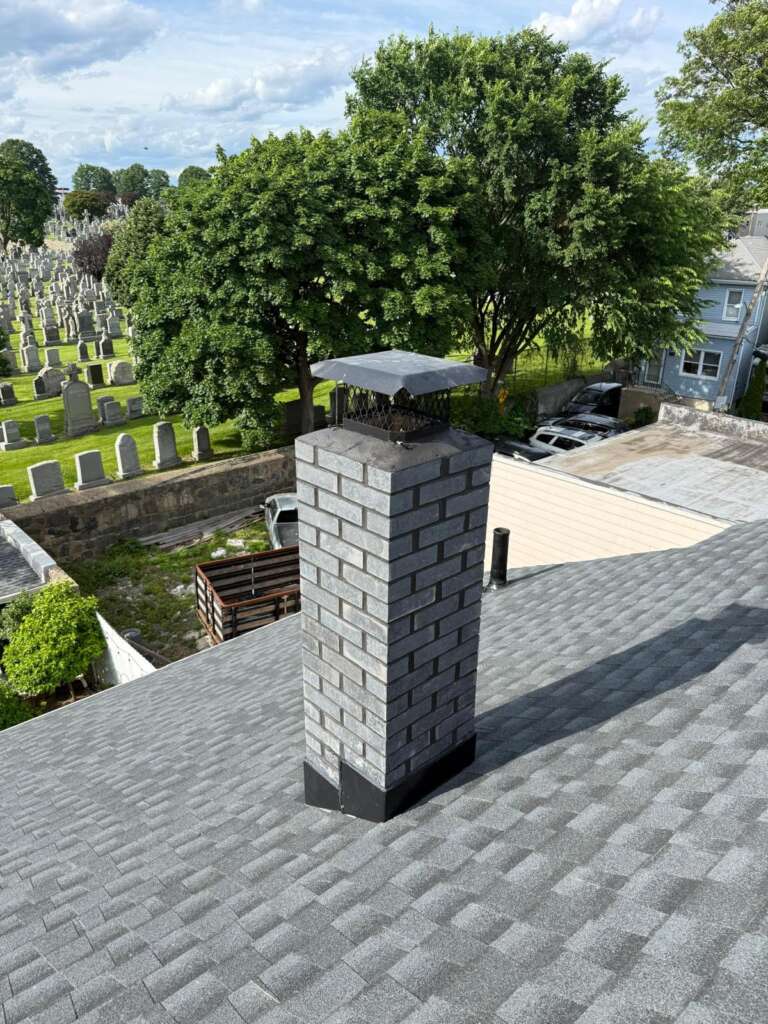 Shingle Roof Replacement, Gutter Installation & Chimney Rebuild in the Bronx, NY - Detail 2
